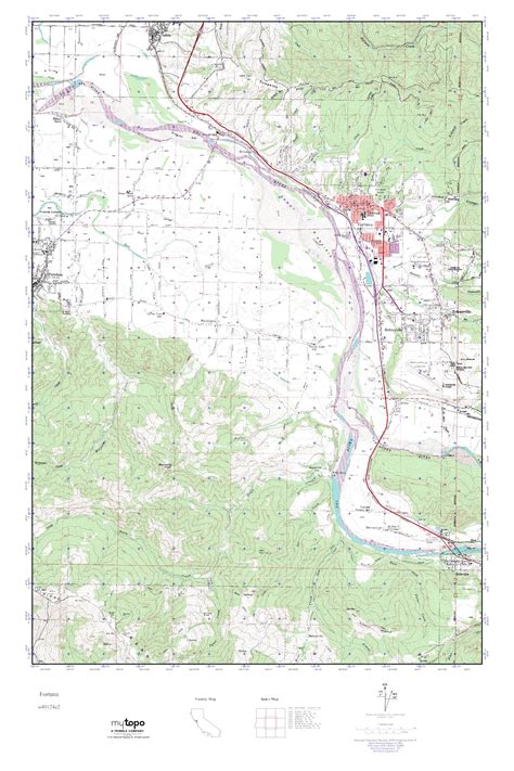 MyTopo Fortuna, California USGS Quad Topo Map