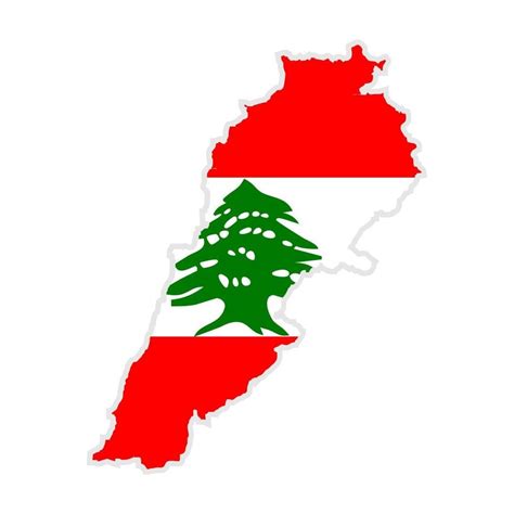 Download lebanon map with flag texture vector illustration for free ...