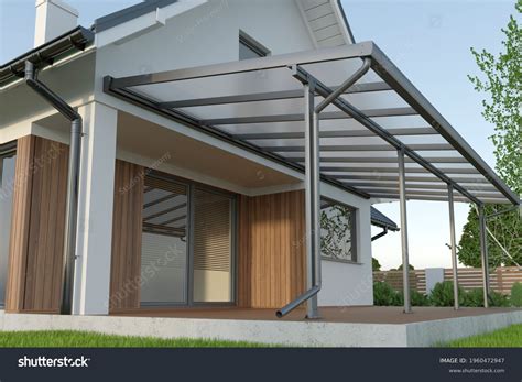 Terrace Canopy Glass Roof 3d Illustration Stock Illustration 1960472947 | Shutterstock