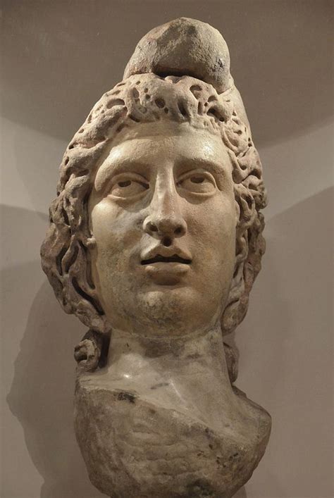 Head of Mithras in Phrygian cap (CIMRM 815), from Walbrook Mithraeum in Londinium, AD 180-220 ...