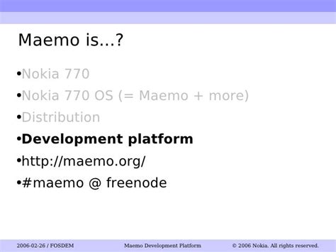 Maemo Development Platform