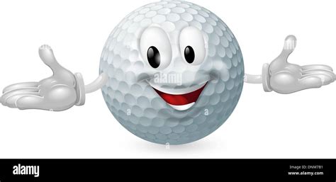 Illustration of a cute happy golf ball mascot man Stock Vector Image ...