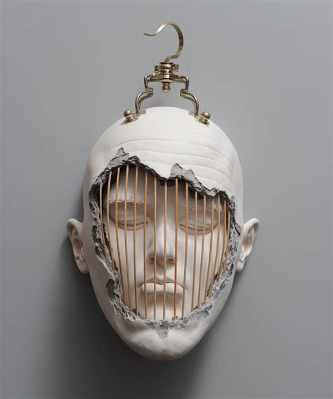Abstract Ceramic Face Sculptures by Johnson Tsang