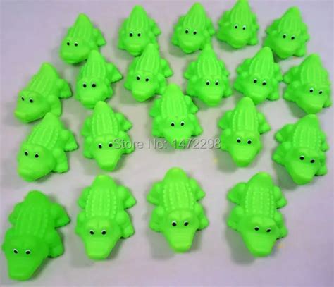 20 Pcs Lovely Crocodile Cute Squeaky Alligator Baby Bathing Rubber Toys-in Bath Toy from Toys ...