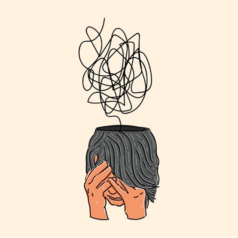 a girl with depression dizzy of mental health poster vector illustration design 24139037 Vector ...