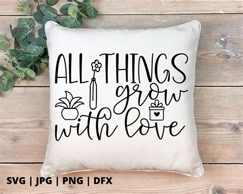 All Things Grow With Love SVG Plant Svg Plant Mom Svg - Etsy