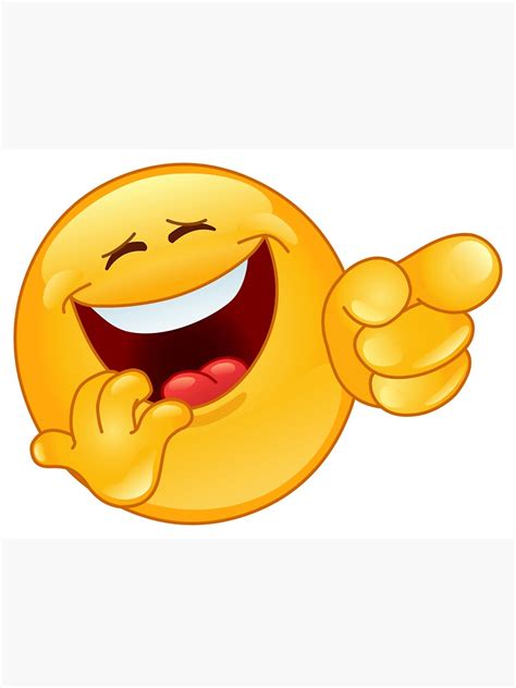 "Laughing emoji pointing" Sticker for Sale by DusicaP | Redbubble