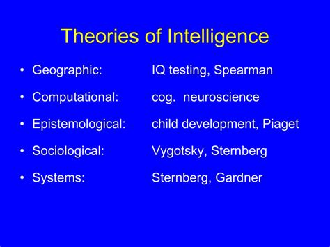 PPT - Theories of Intelligence PowerPoint Presentation, free download ...