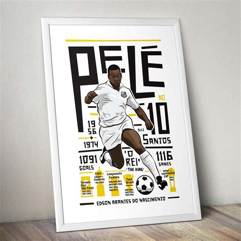 Pelé - Santos FC Poster Art — Kieran Carroll Design