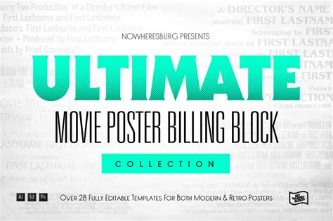 Ultimate Movie Poster Billing Block Collection :: Behance