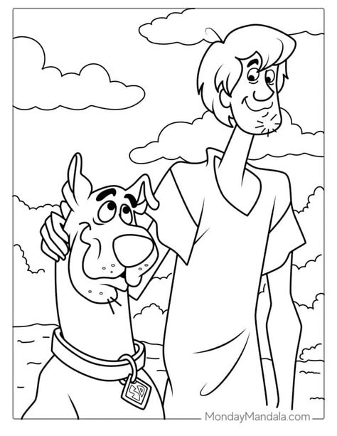 Scooby Doo Eating Coloring Page