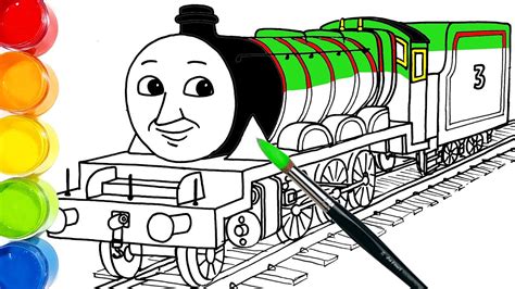 How-to-draw Henry The Green Engine in Thomas & Friends . Drawing and ...