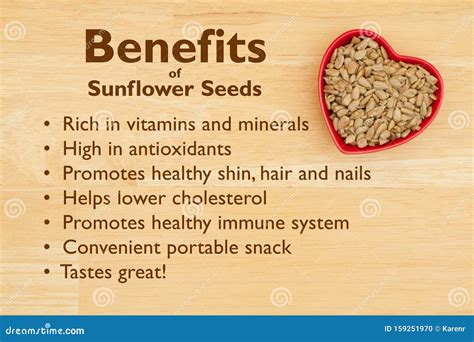 Sunflower Seeds in a Red Bowl for the Health Benefits of the Snack Stock Photo - Image of ...