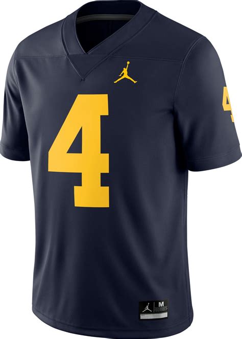 Nike Michigan Wolverines #4 Blue Dri-fit Game Football Jersey for Men - Lyst