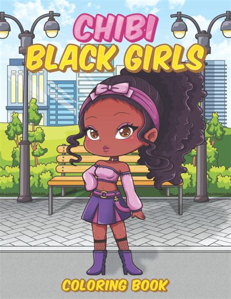 Buy Chibi Black Girls Coloring Book: Kawaii African American Women Portraits Cute Coloring Pages ...