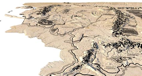 Middle Earth Map - 3D Model by Shustrik