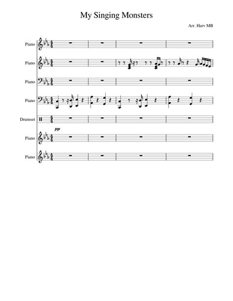 My Singing Monsters Sheet music for Piano, Percussion | Download free ...