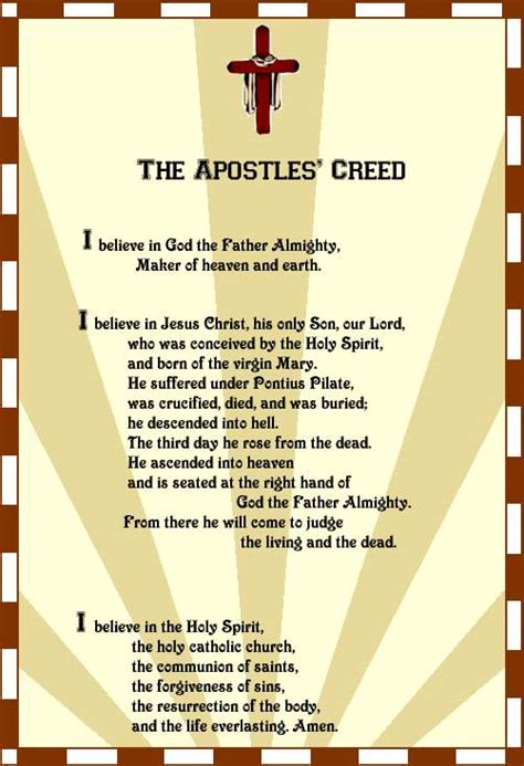 The Apostles Creed Printable