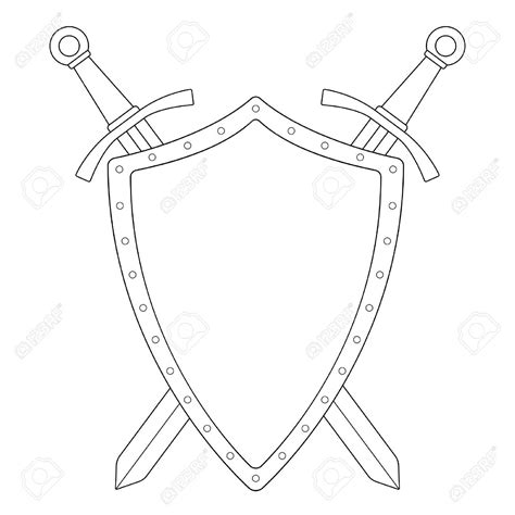 Sword And Shield Drawing at GetDrawings | Free download