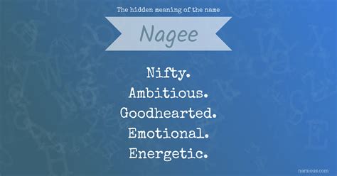 The hidden meaning of the name Nagee | Namious