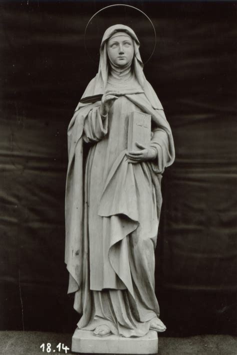 Wooden statue of St.Theresa Avila - Ferdinand Stuflesser 1875