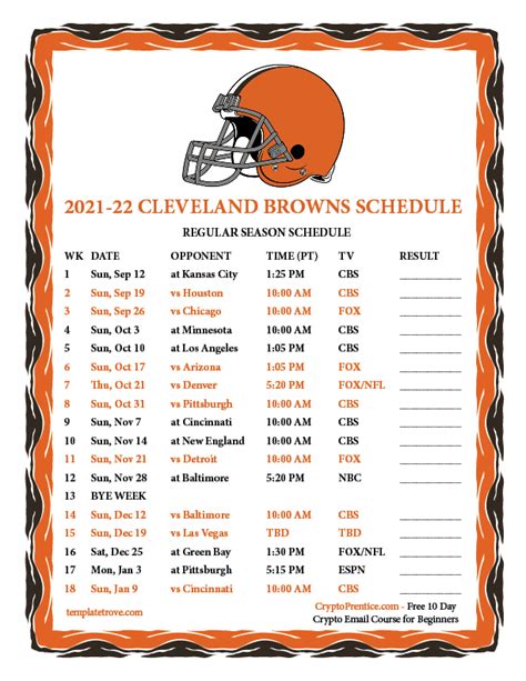 Cleveland Browns Nfl Schedule 2024 - Eden Yevette