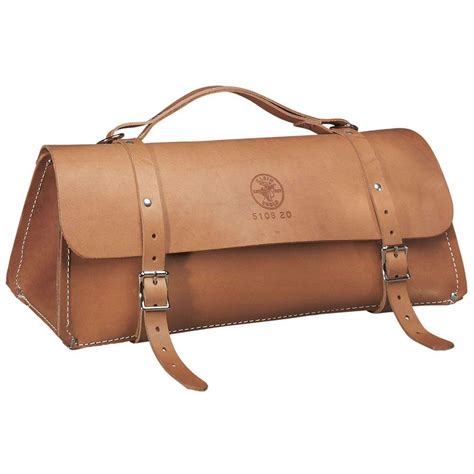 Klein Tools 20 in. Deluxe Leather Bag-5108-20 - The Home Depot
