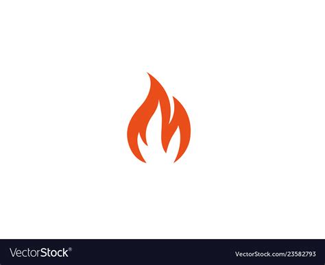 Fire flame blaze logo design icon Royalty Free Vector Image