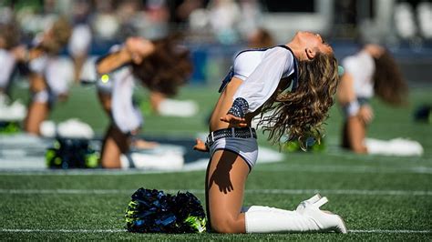 HD wallpaper: women's white top, cheerleaders, NFL, Seattle Seahawks ...