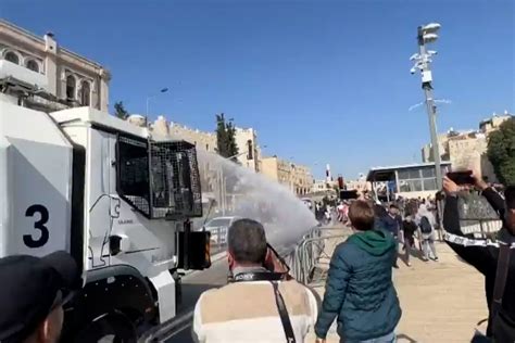 Israel sprays skunk water at Palestinians marking Israa and Miraj ...