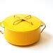 Dansk Kobenstyle Dutch Oven . yellow Enamelware . France IHQ