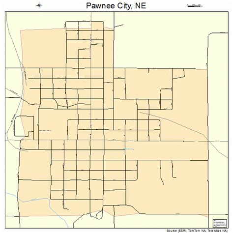 Pawnee City Nebraska Street Map 3138575