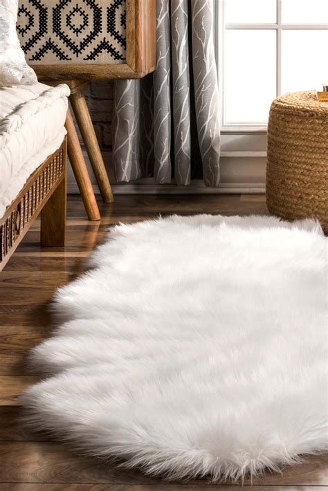 Fluffy Faux Fur Rug | White Rugs | Free Shipping