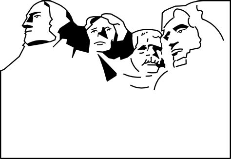 Mount Rushmore Silhouette at GetDrawings | Free download