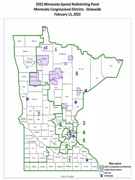 Minnesota Congressional Districts Map 2022 | PDF