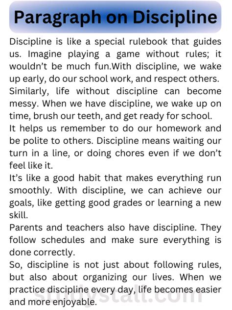 Paragraph on Discipline | StudyStall