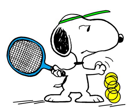 Snoopy on the Tennis Court Preparing a Killer Serve | Snoopy, Snoopy comics, Snoopy pictures