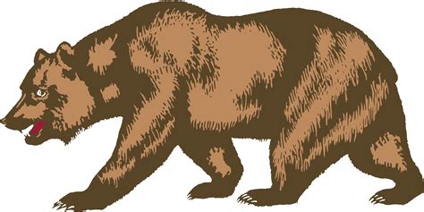 Clipart - Flag of California - Bear