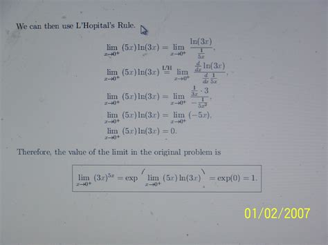 L'Hopital's Rule - L'Hopital's Rule, Improper Integrals, and Partial ...