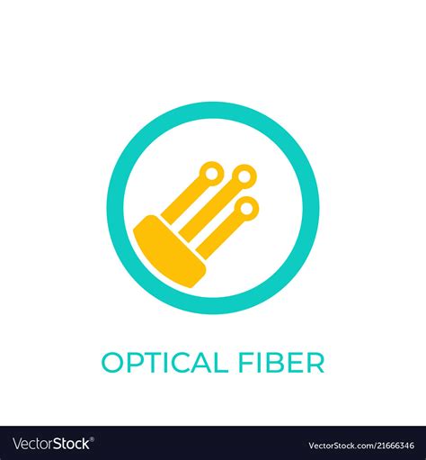 Optical fiber icon on white Royalty Free Vector Image