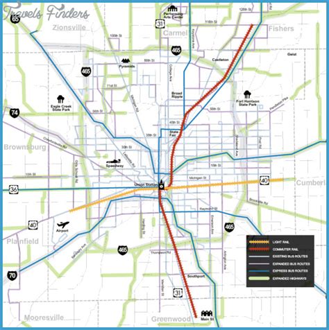 Indianapolis Subway Map - TravelsFinders.Com