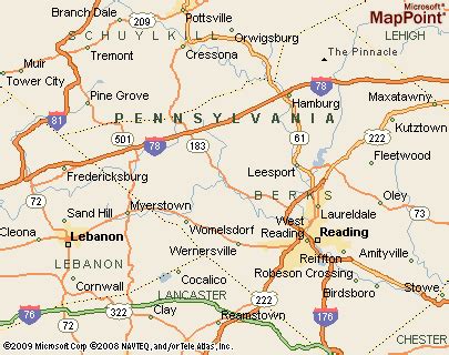 Bernville, Pennsylvania Area Map & More