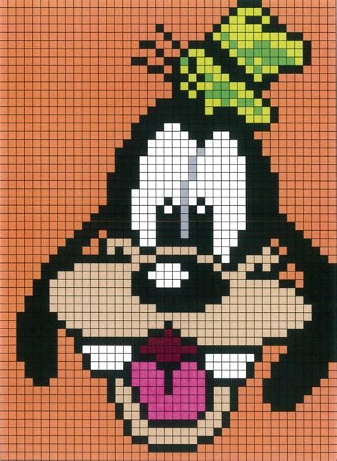 Goofy Face C2C | Disney cross stitch patterns, Cross stitch embroidery, Disney cross stitch