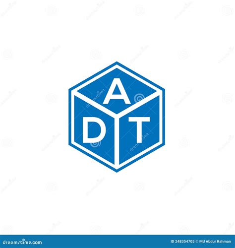 ADT Letter Logo Design on Black Background. ADT Creative Initials Letter Logo Concept Stock ...