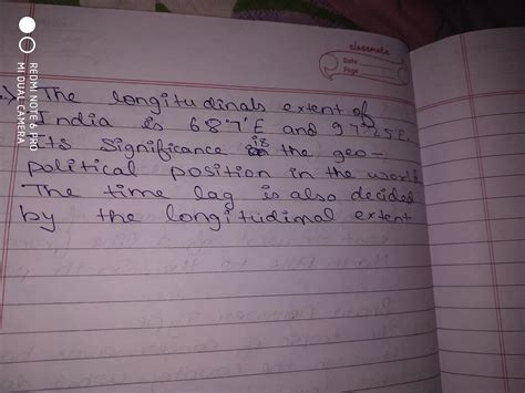 What is the longitudinal extent of India? State its implications. - Brainly.in