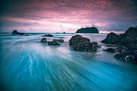 Motuotau Island, sunrise, Mt Maunganui, North Island, New Zealand