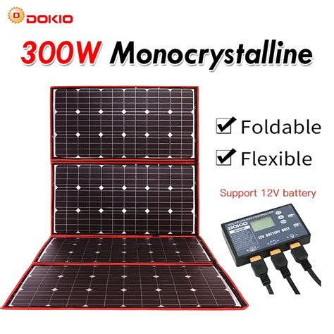 Dokio 300W 12V Flexible Solar Panel Portable Outdoor Foldable Solar ...