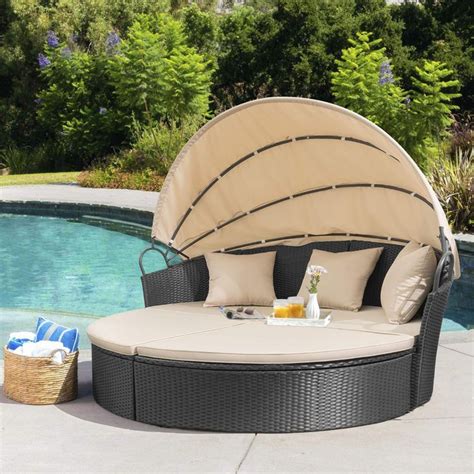 Free 2-day shipping. Buy Walnew Outdoor Patio Round Daybed with ...