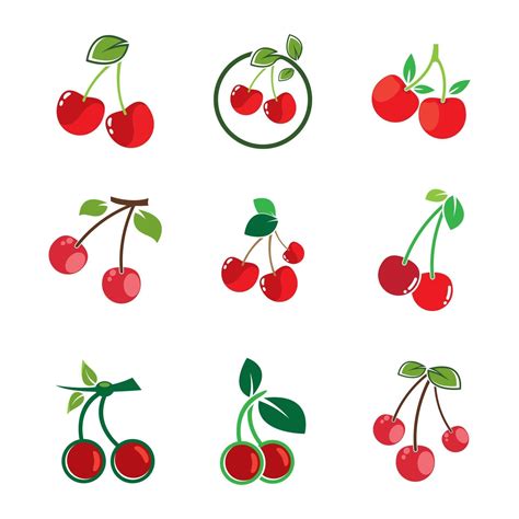 Cherry logo images 3273698 Vector Art at Vecteezy