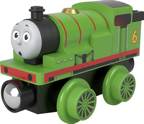 Fisher-Price Thomas & Friends Wooden Railway, Percy Engine, push-along ...